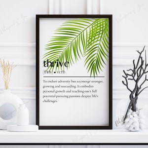 Thrive Printable Digital Wall Art Poster Inspirational Wall Art Quotes ...