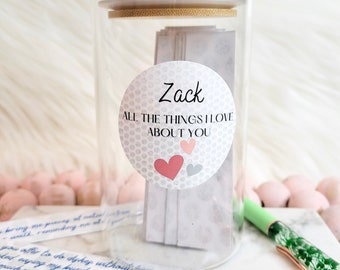 Reasons I Love You, Personalized Date Night Jar Gift for Her Gift for Him Gift for Girlfriend Gift for Boyfriend Long Distance Relationship