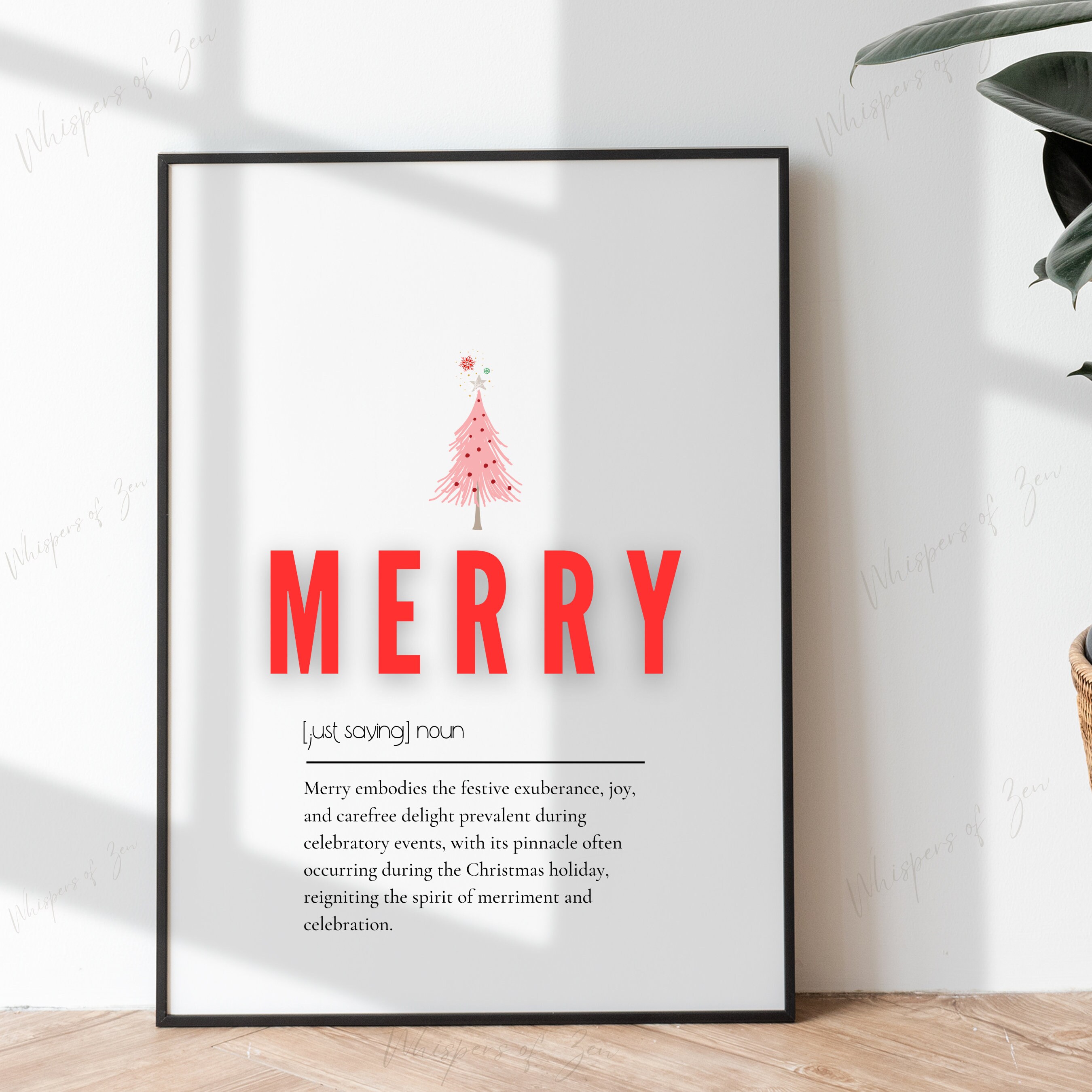 Merry Definition Printable Digital Wall Art Christmas Art Christmas Merry Definition Printable Digital Wall Art Christmas Art Christmas