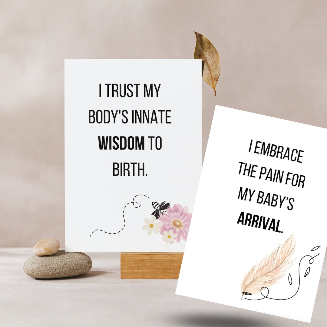 40 Positive Quotes. Pregnancy and Birth Affirmations Jar. Labor Gift ...