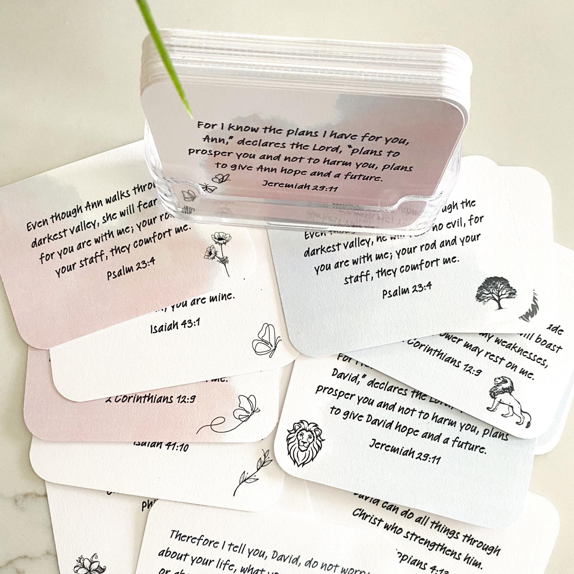 Personalized Scripture Cards Custom Bible Verse Prints Christian Gifts ...
