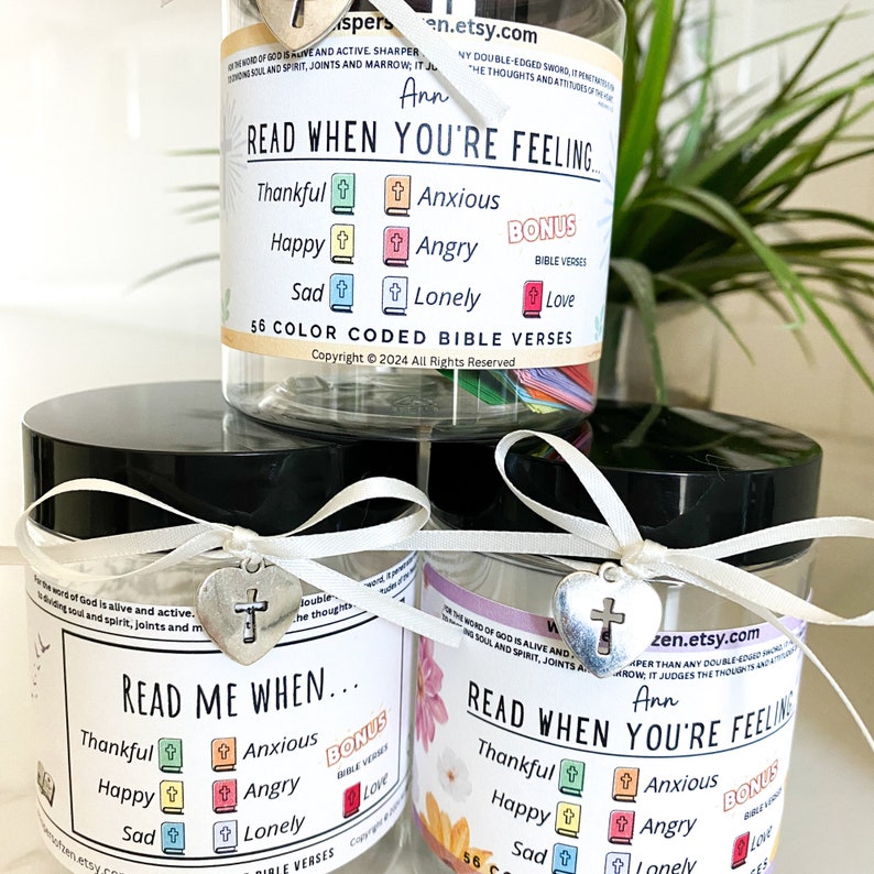 Jesus Bible Verses Read Me When Color-coded Scripture Personalized Gift ...