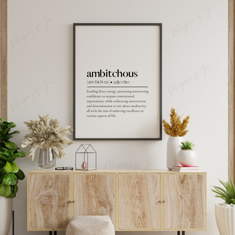 Ambitchous Printable Digital Wall Art Poster Inspirational Wall Art ...