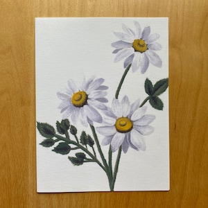 Handgemalte Gänseblümchen Karte
