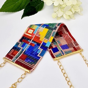 Sunset Bracelet miyuki delica beads