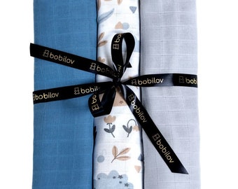 Highest quality muslin swaddle blankets 3-pack premium polana