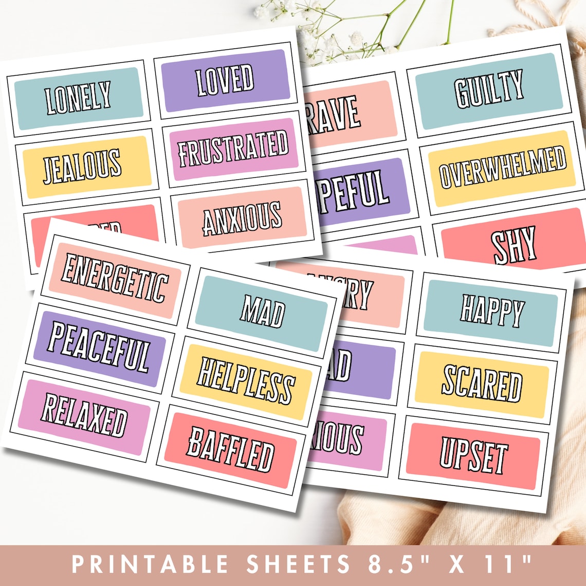Family Game Kid Charades Printable Game for Kids Emotions Games Social ...