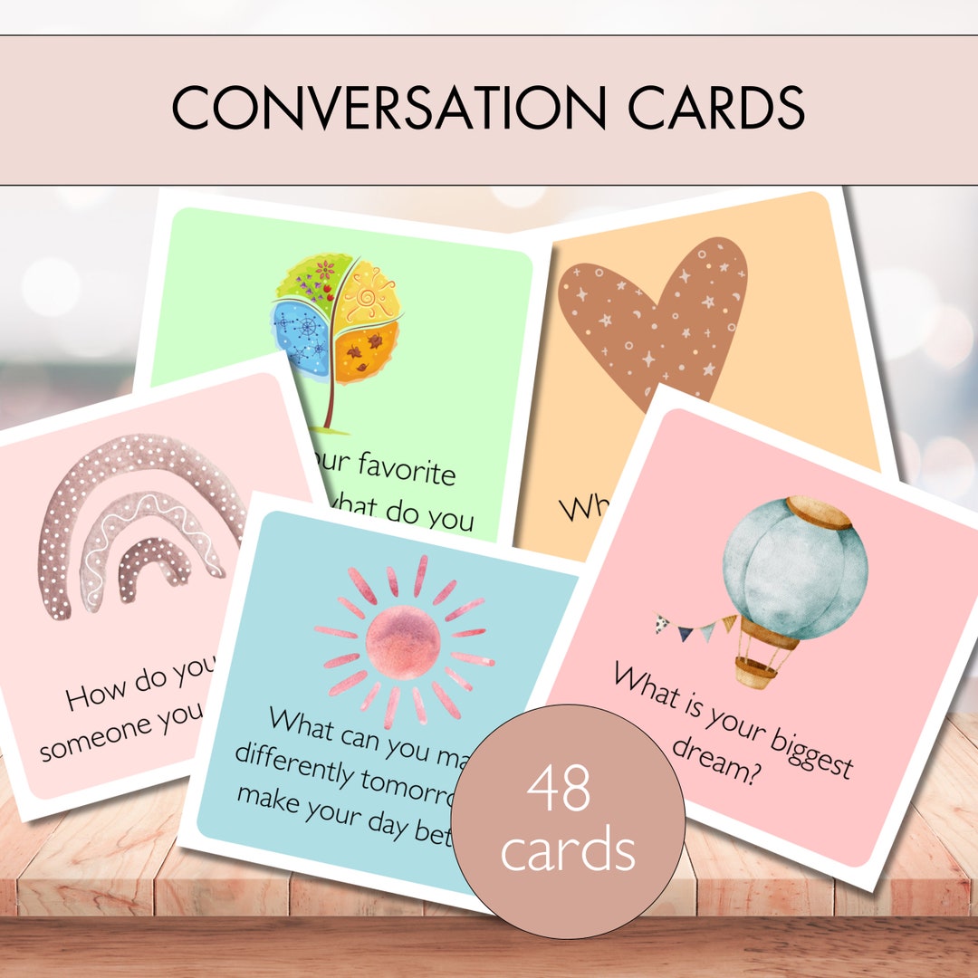 Conversation Starter Kid Conversation Prompt Family Discussion Card
