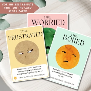 Emotional Regulation Kid Emotion Card Social Psychology Feeling Card Zone of Regulation Calming Corner Anxiety Relief Therapy Tool Counselor