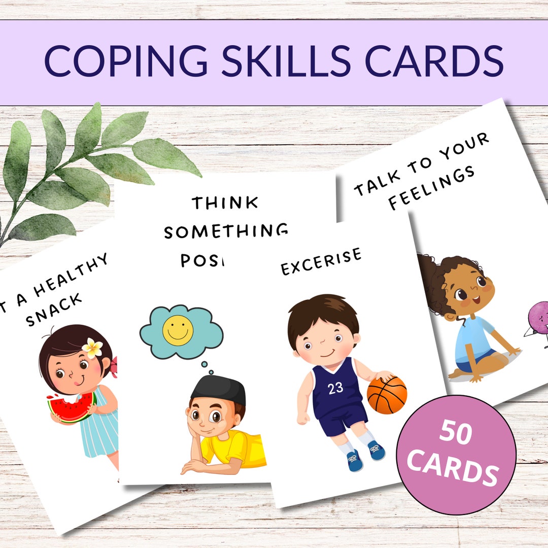 Coping Skills Cards Kids Coping Strategies Children Self - Etsy