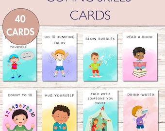 Coping Skill Flashcard Kid Calming Corner Cards Emotional Regulation Social Emotional Learning Feelings Coping Strategies Card Toolbox