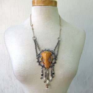 Marconi (post apocalyptic themed badger skull necklace)