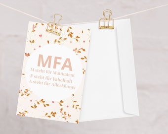 Mfa Geschenkkarte und Grußkarten