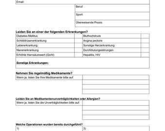 Anamnesis questionnaire-patient questionnaire-anamnesis questionnaire for general medicine
