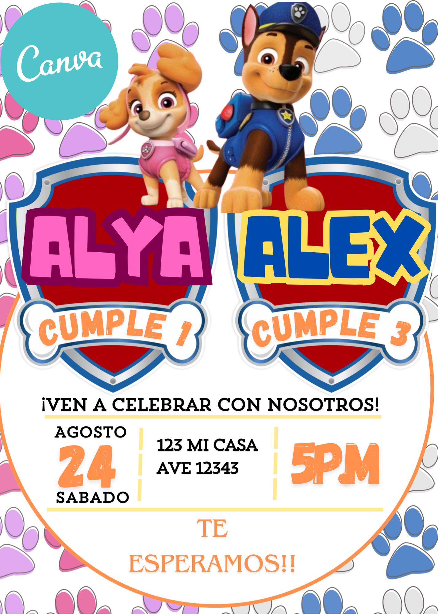 Chase and skye invitations - Etsy España