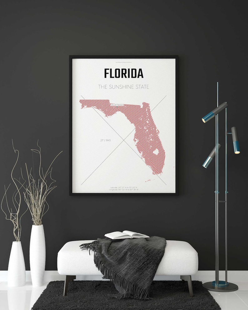 Map Of Florida Wall Art