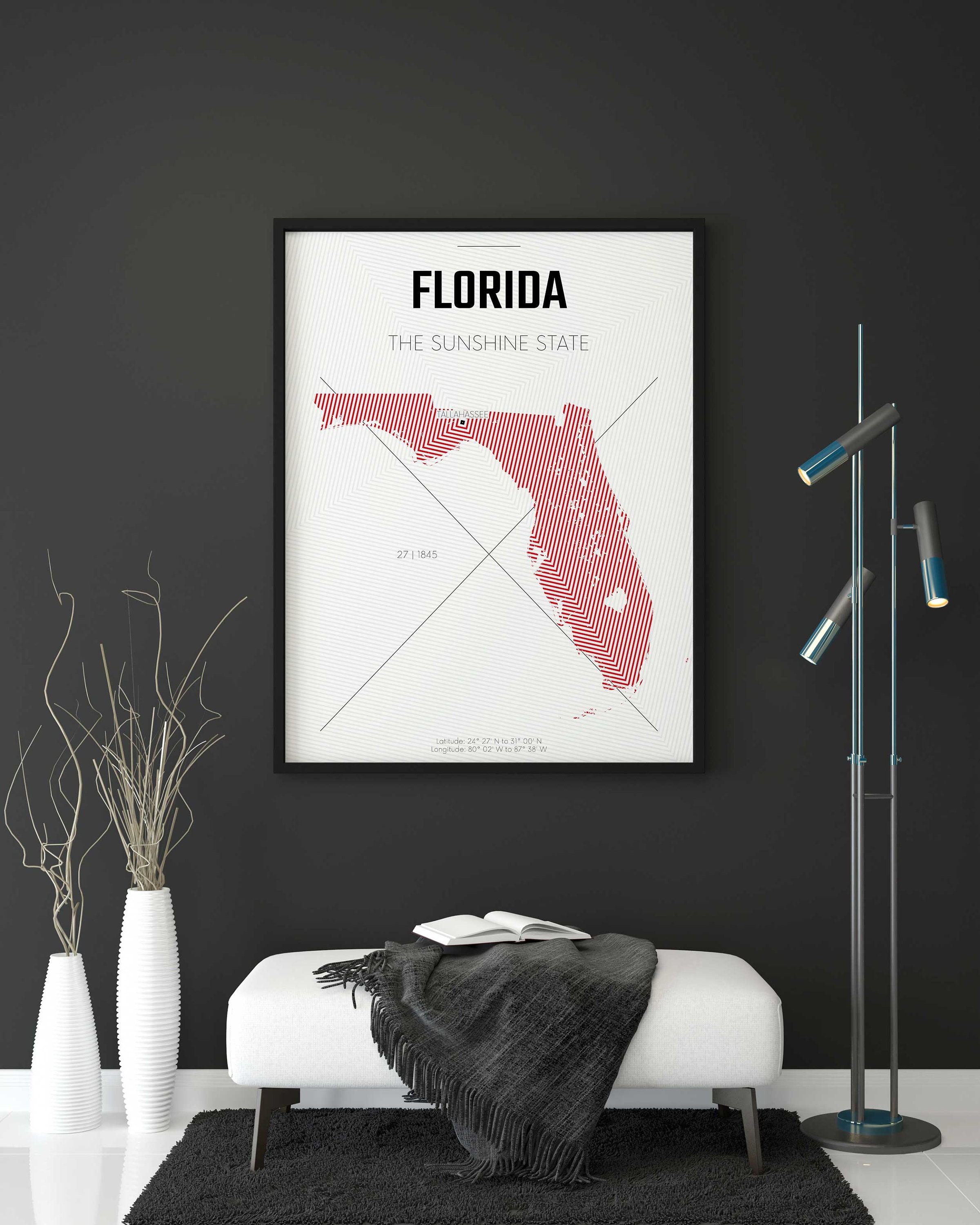 Florida Map Florida Wall Art - Il Fullxfull.5014944470 Ryft 