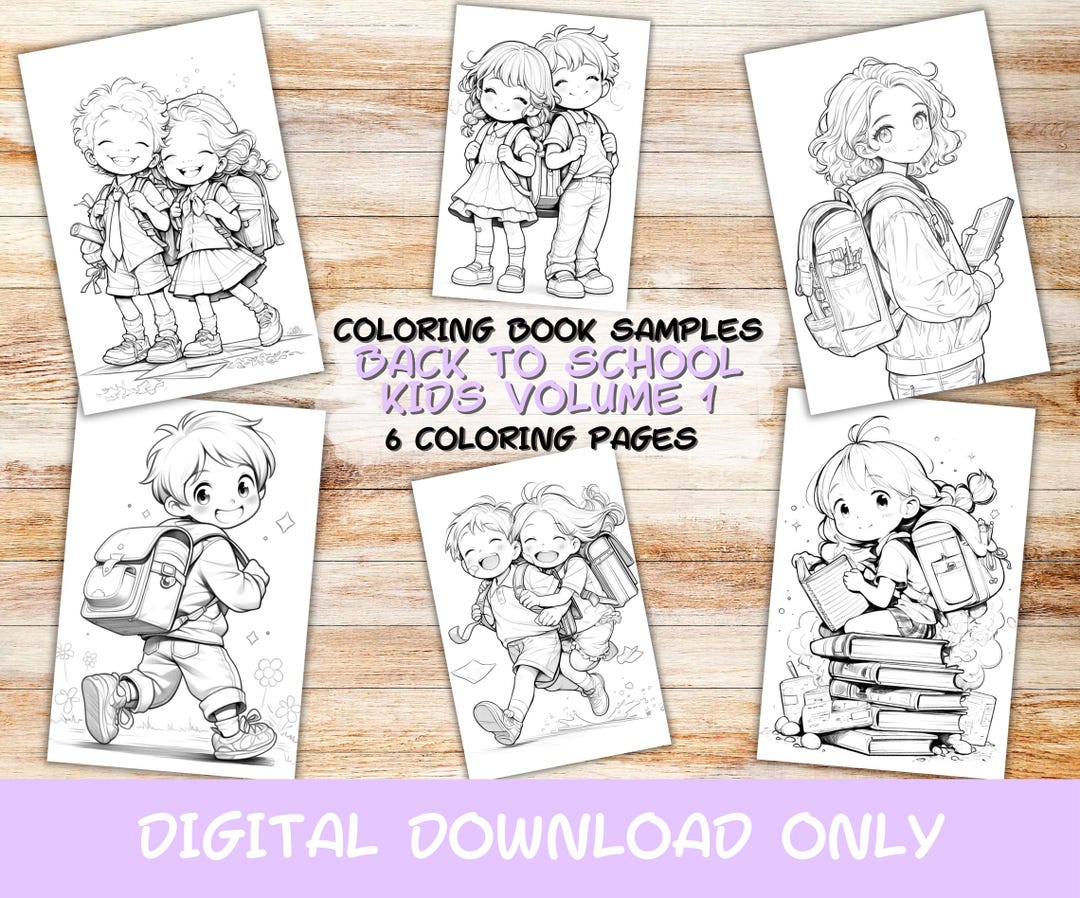 6 Samples Back to School Kids Volume 1 by Artfulwhim, Kids, Adults ...