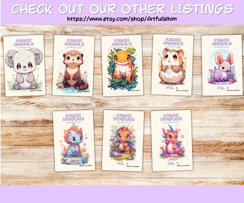 30 Kawaii Coloring Pages Volume 7, Kids, Adults, Instant Download Grayscale Coloring Page, Printable PDF, Cute kawaii, Digital Download image 7