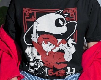 Unisex Ranma Saotome Anime T-shirt, Genma Panda Manga Shirt - Etsy