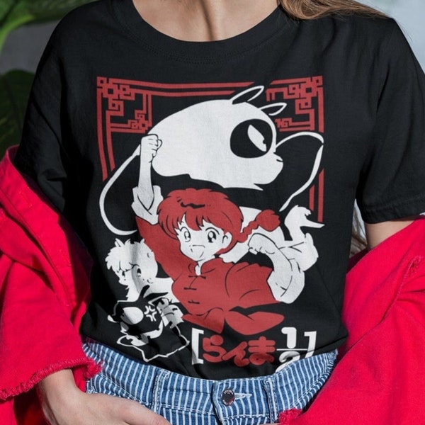Unisex Ranma Saotome Anime T-Shirt, Genma Panda Manga Shirt