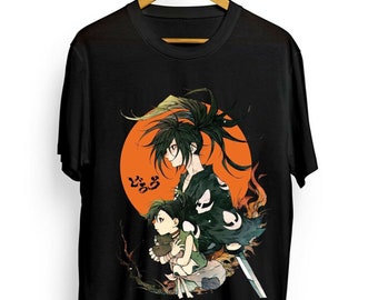 ユニセックスどろろアニメ Tシャツ、百鬼丸グラフィック Tシャツマンガ