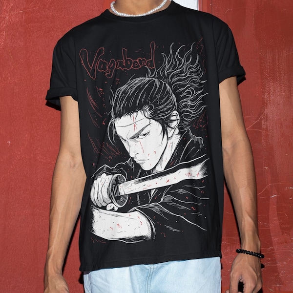 Unisex Vagabond Manga T-Shirt, Miyamoto Musashi Anime Shirt