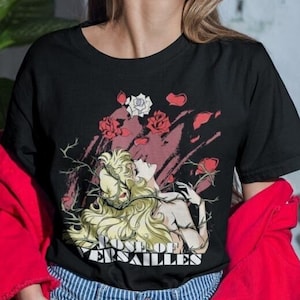 Unisex Rose of Versailles Oscar François de Jarjayes Retro Anime T-Shirt, Manga Shirt