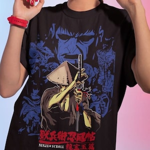 Ninja Scroll Jubei Kibagami, Benisato, Retro Anime T-Shirt, Manga Waifu Shirt