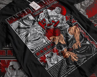 baki T-shirt, baki hanma T-shirt, baki the grappler T-shirt, yujiro hanma T-shirt, yujiro T-shirt, manga T-shirt, anime T-shirt