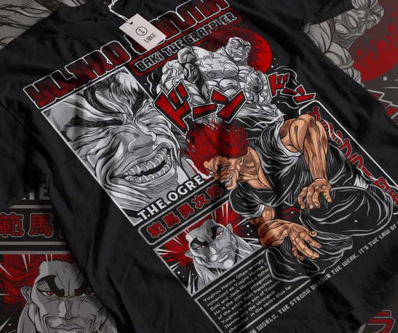 Baki the Grappler T Shirt Baki Hanma Manga Yujiro Hanma Baki Anime Shirt