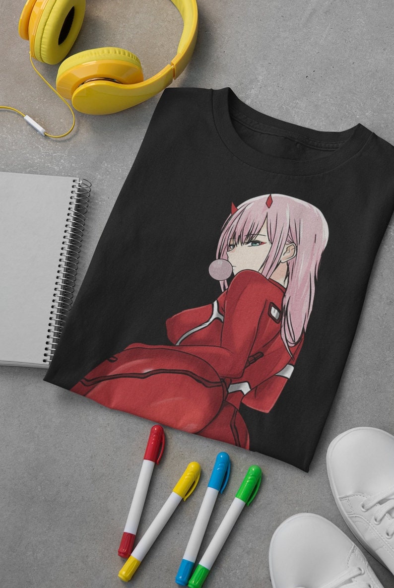 Anime Darling In The Franxx Short Sleeve T-shirt + Shorts Zero Two Cosplay  Costumes Two Piece Set Men Women Summer Streetwear Casual Two Pieces