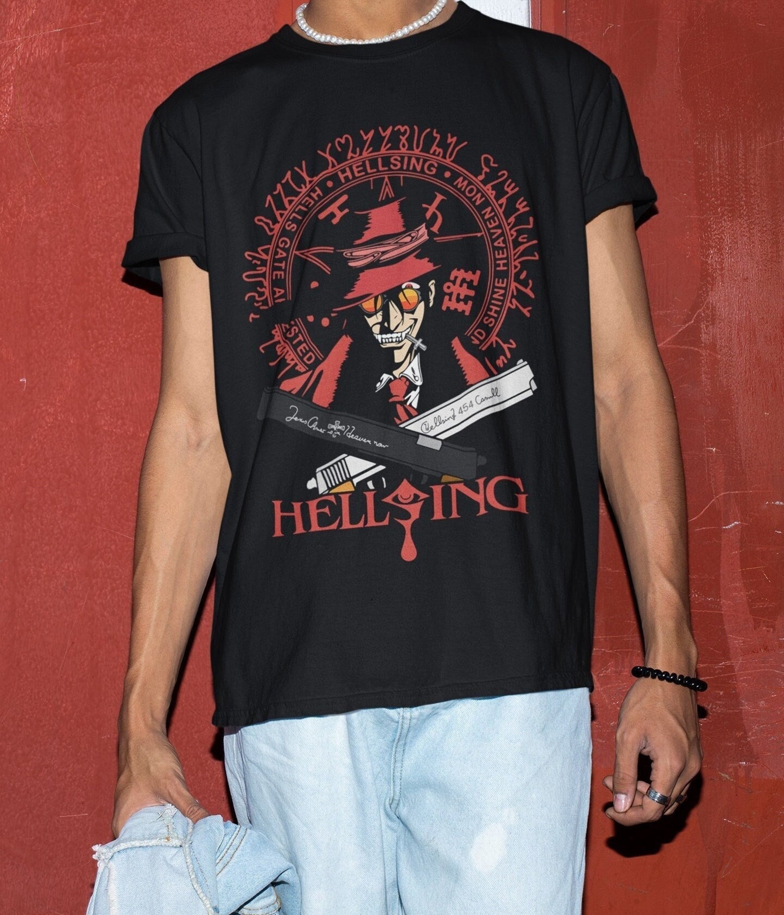 Alucard Hellsing Dark Fantasy Anime Ultimate Character Essential T-Shirt  for Sale by BillScott2