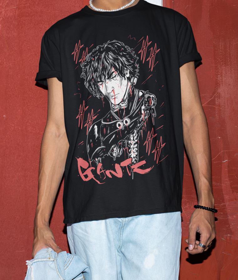ユニセックス ガンツ 玄野計 アニメ Tシャツ、マンガオタクシャツ