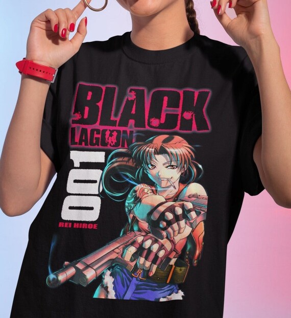 ブラックラグーンレヴィユニセックスアニメTシャツ、ブラックラグーン