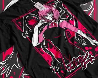 ユニセックスエルフェンリートルーシーアニメTシャツ、にゅう、楓