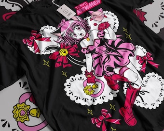 東京ミュウミュウ桃宮いちご魔法少女アニメ Tシャツユニセックス原宿 T