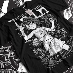 Serial Experiments Lain T Shirt, Science Fiction Anime Graphic Tee Men & Women, Anime Shirt, Anime Gift, Cyberpunk