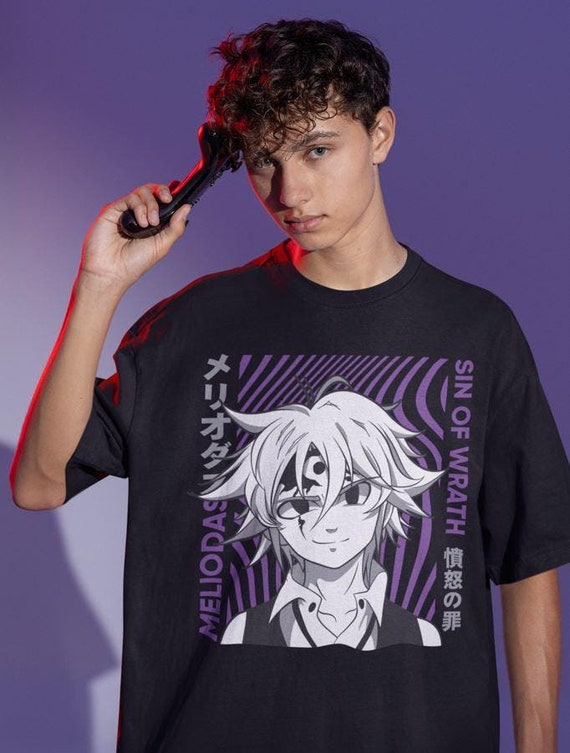 bakateee Tシャツ 手刷り七つの大罪 donrock ankoROCK tシャツ Tシャツ 7つの大罪『傲慢』Tシャツ -メガビッグ