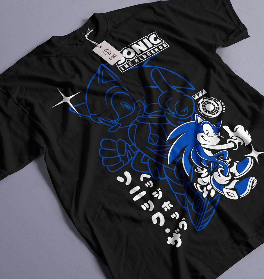Ensemble de soccer imprimé 3 pièces - Bleu foncé/Sonic le Hérisson