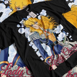 Unisex Rose of Versailles Oscar François de Jarjayes Retro Anime T-Shirt, Manga Shirt