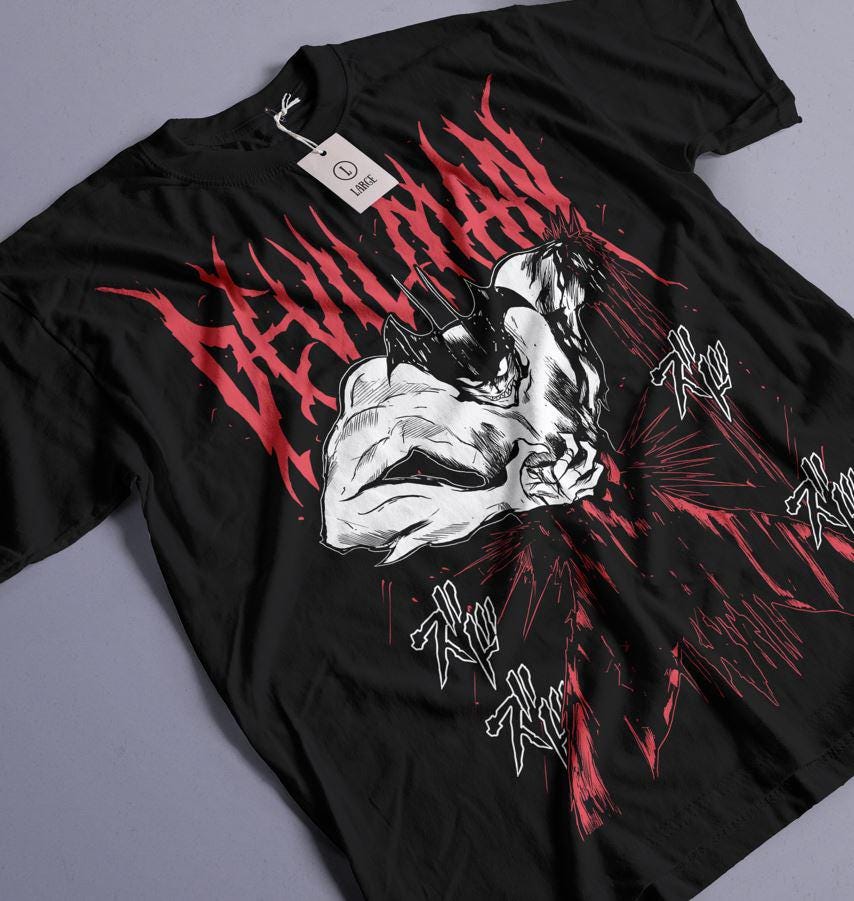 ユニセックス デビルマン クライベイビー アニメ Tシャツ 不動明