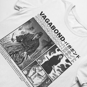 T-Shirt Vagabond Musashi Miyamoto - Style Samouraï Rétro, T-shirt Coton Unisexe My01xop