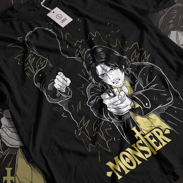 Monster Johan Liebert Kenzo Tenma Unisex Shirt , Monster Anime Shirt Fan Art Mystery Manga, Gift for manga fan,Anime shirt, Gifts shirt