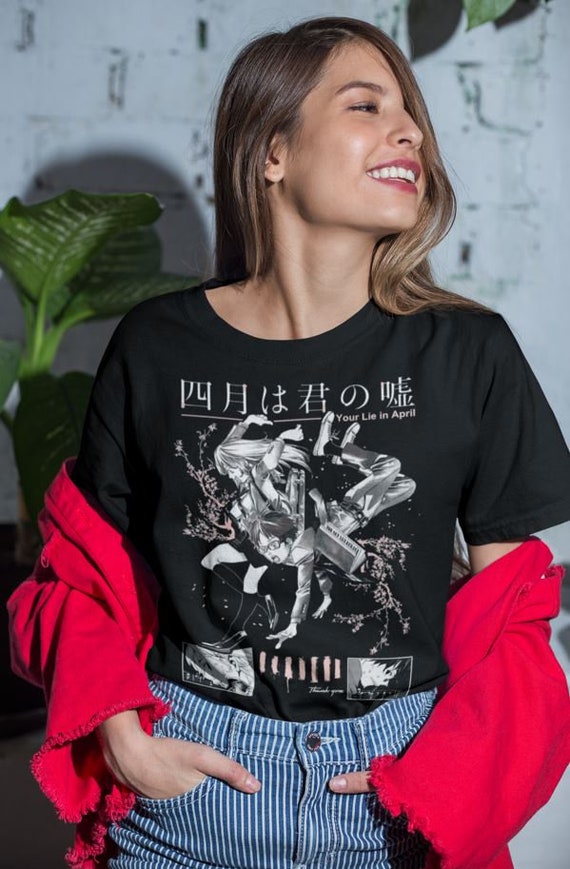 Unisex Your Lie in April Anime T-shirt, Kaori Miyazono Graphic Tee