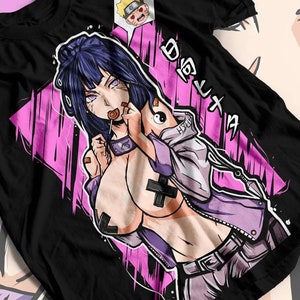 Unisex Waifu Material Anime T-Shirt, Hinata Anime Girl Lewd Shirt