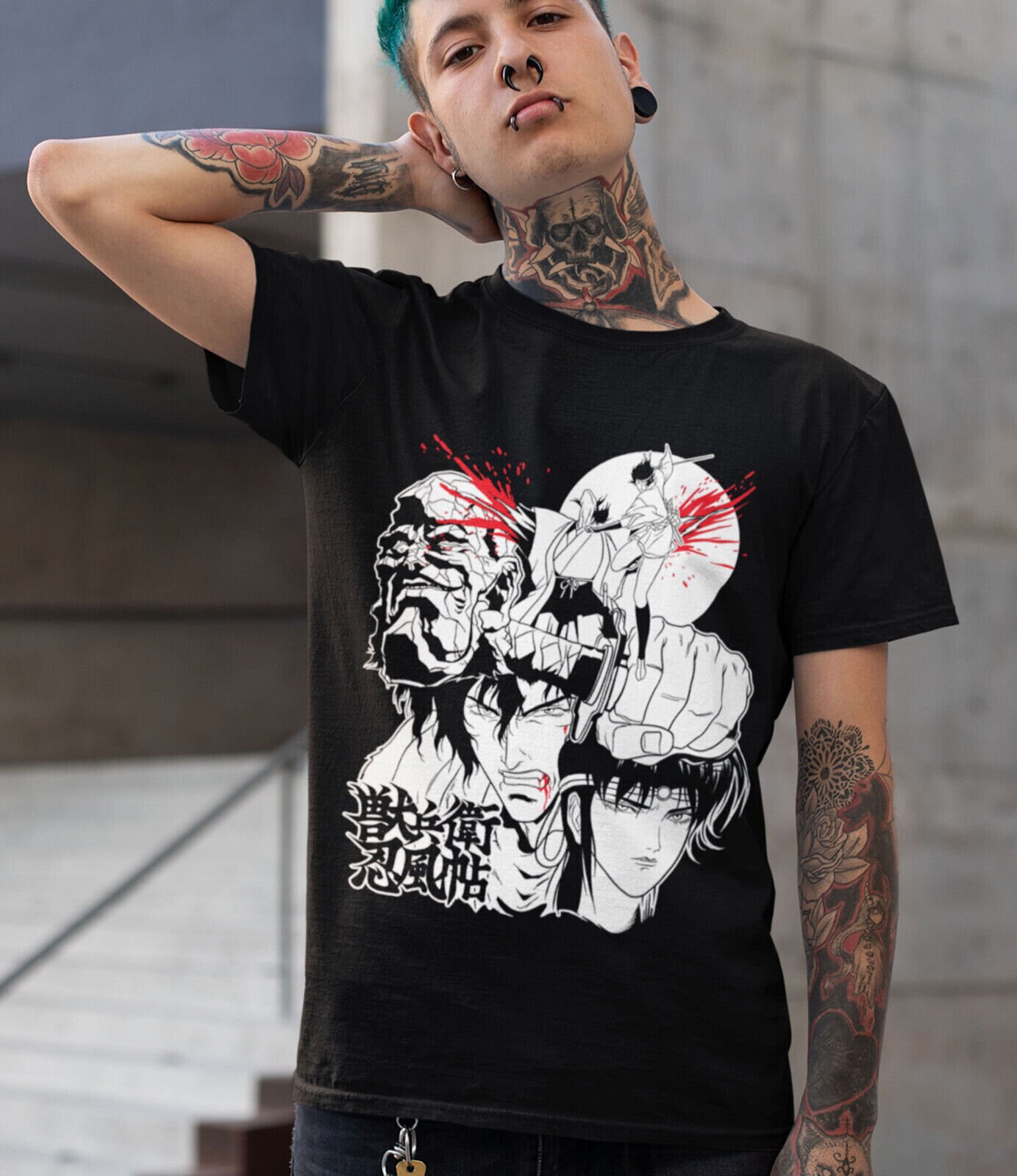 Ninja Scroll Jubei Kibagami Retro Anime T-shirt, Manga Waifu Shirt