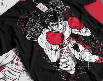 Vintage Japanese Anime ASHITA NO JOE T Shirt Boxing Cartoon 