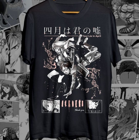 Unisex Your Lie in April Anime T-shirt, Kaori Miyazono Graphic Tee