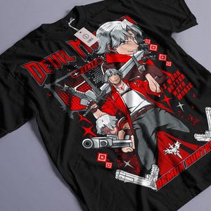 Dante Shooting DMC Premium Unisex T-shirt, May Cry DMC3 Premium Unisex T-shirt